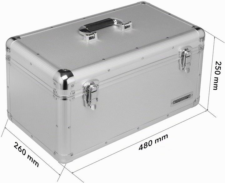 anndora Werkzeugkoffer 28 Liter - XL Werkzeugkasten Werkzeugbox - silber XL - Silber, XL - Silber