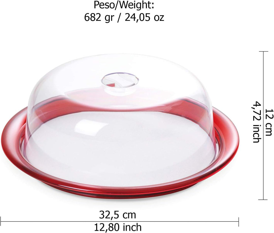 Omada Design Globo Kuchenform, Frischhalteglocke und 25 cm Tablett aus unzerbrechlichem Kunststoff,