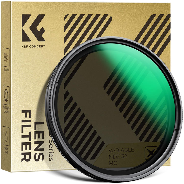 K&F CONCEPT Nano-D Serie ND Filter 58mm Variabler Graufilter ND2-32 (1-5 Blendenstufen), 58mm
