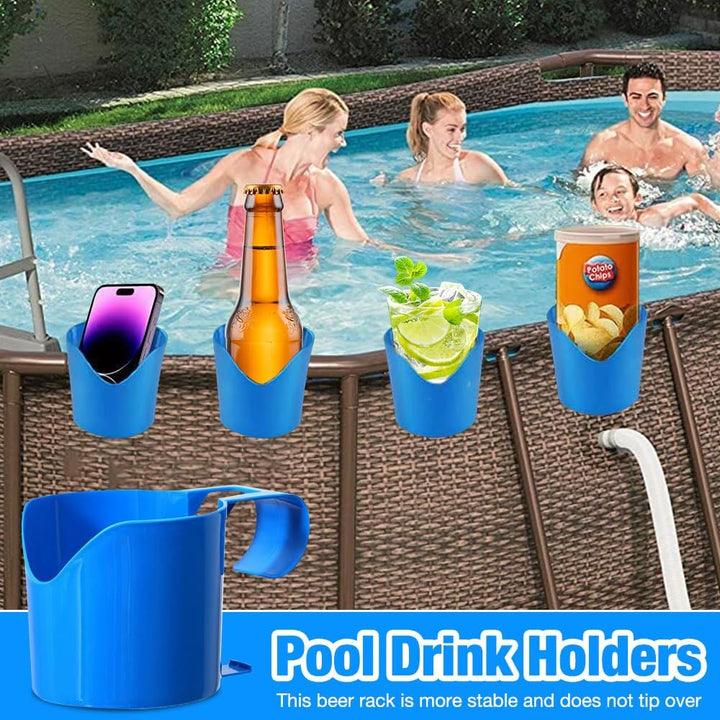 Mineup 4pcs Pool Getränkehalter, Poolside Cup Holder, Poolrand Getränkehalter, Pool Becherhalter, Po