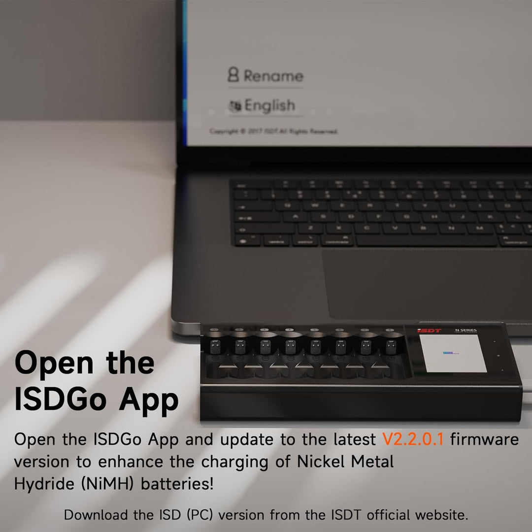 ISDT N8 Batterieladegerät Akku Ladegerät,Universal LCD-Display Schnellladegerät für AA/AAA NI-MH NI-