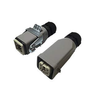 Multi-Pin-Anschluss, komplett, gerader Stecker und Verlängerung 4 Anschlüsse.
