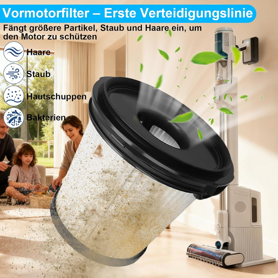 Filter für Shark Detect Pro Staubsauger IW3612EU IW3612EUT IW3613EUT IW3612AMZEU, 2 HEPA-Filter, 2 V