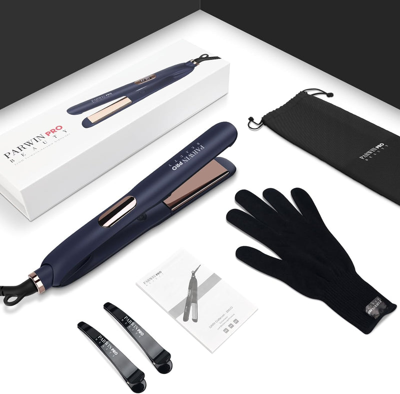 32 MM Glätteisen Locken und Glätten PARWIN PRO BEAUTY Haarglätter, Nano-Titan-Beschichtung Glätteise