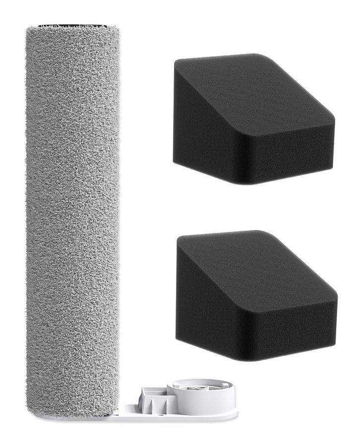 JONR ED12 Zubehörset, 1 Austauschbare Bodenwalzenbürste und 2 Schwammfilter Trommelbürste+filterwatt