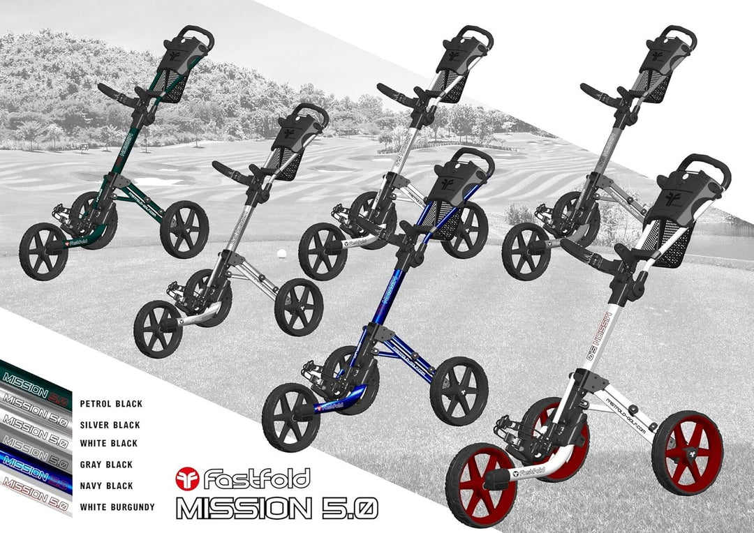 Fast Fold Mission 5.0 Golftrolley Einheitsgrösse Matte Anthrazit/Schwarz, Einheitsgrösse Matte Anthr