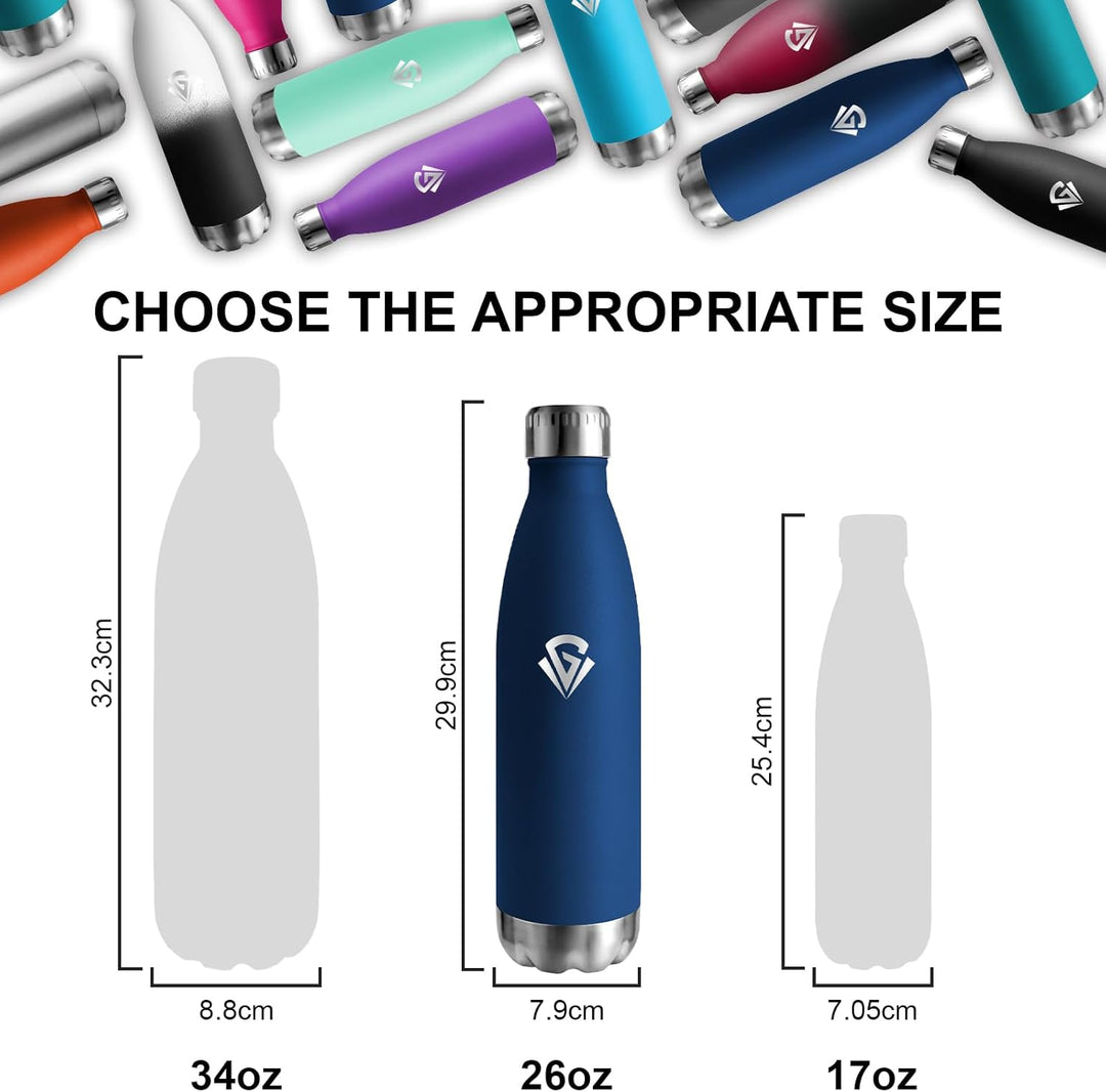 Mujigaga Thermosflasche- 0.75l- Trinkflasche Edelstahl, BPA-Frei, Trinkflasche Auslaufsicher, Kann m