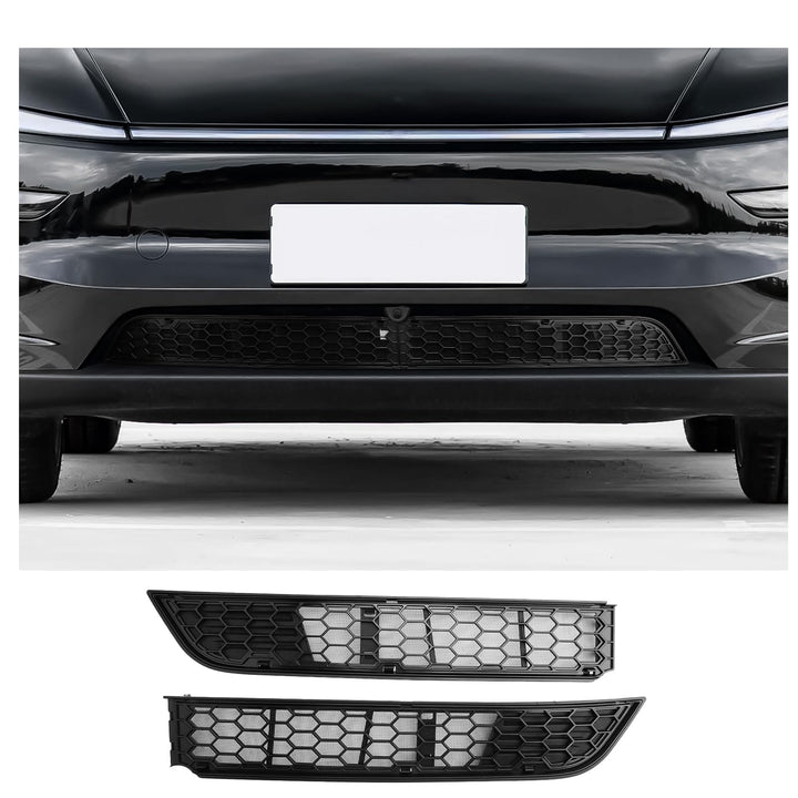 CDEFG Kompatibel mit Tesla Model Y Juniper 2025 2026 Front Kühlergrille Frills Frontstossstangenmask