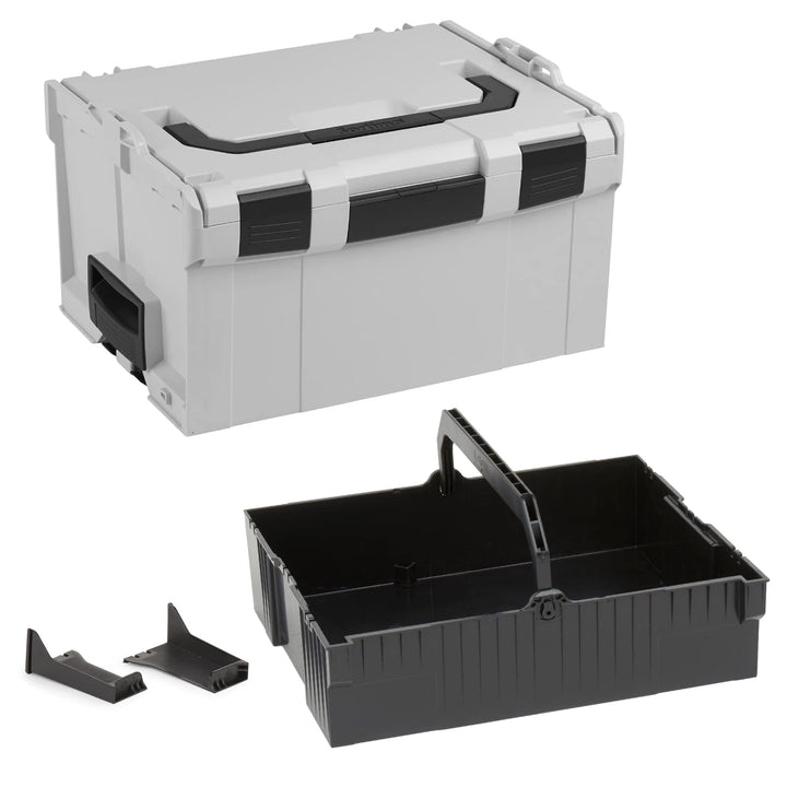 Bosch Sortimo L-BOXX 238 Grösse 3 grau | mit Einhängeeinsatz schwarz | Transportsystem Werkzeug | Id