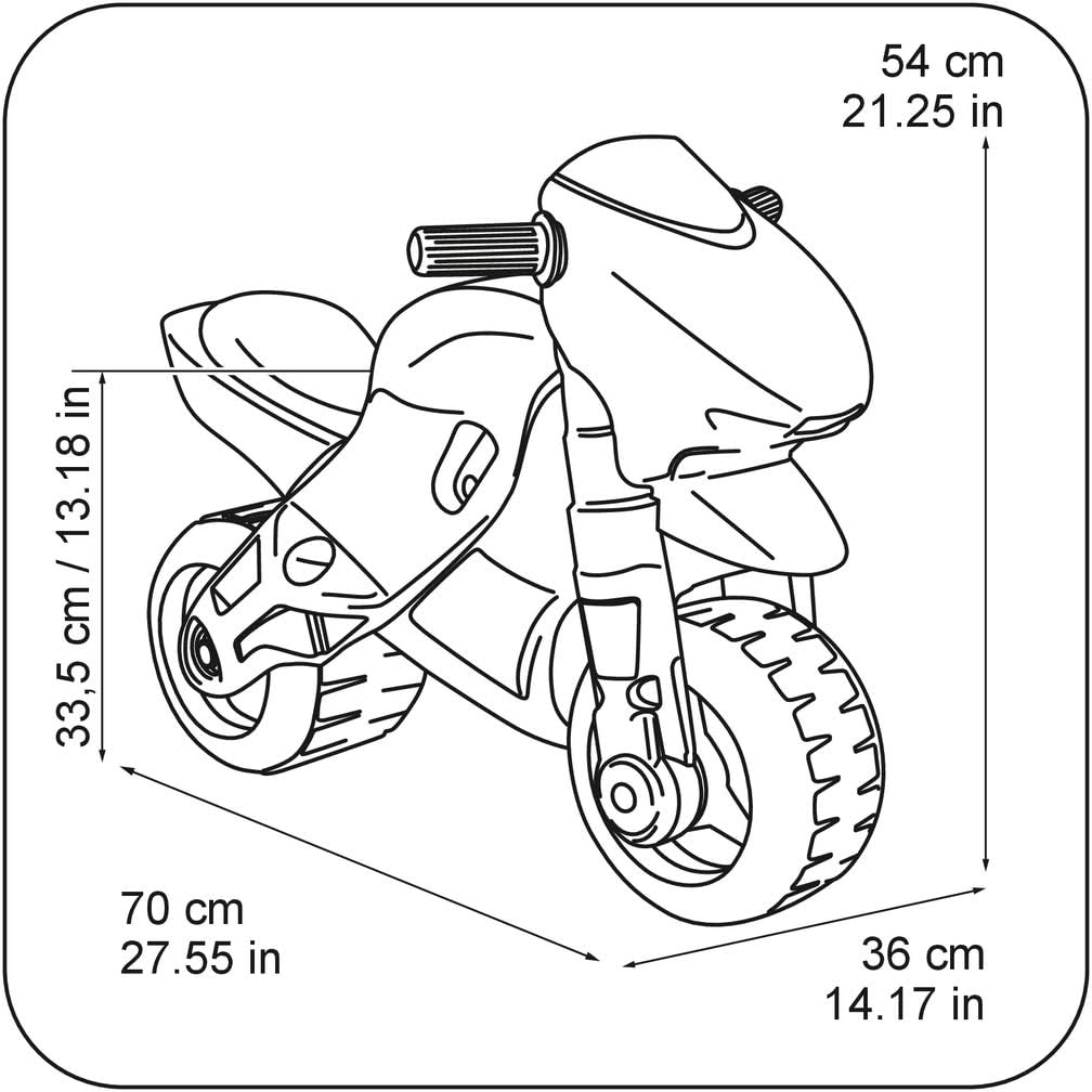 FEBER - Motofeber 2 Racing Pink, rosafarbenes Kinderfahrzeug mit Helm und breiten Rädern für Stabili