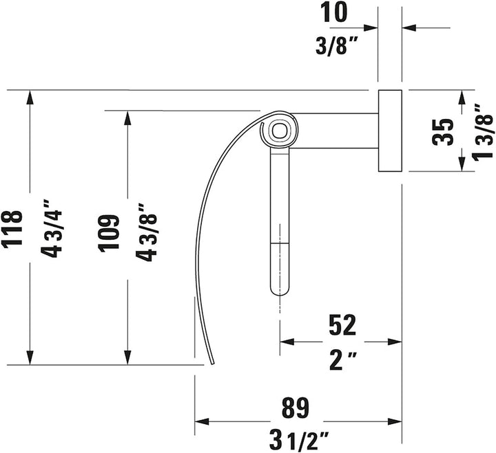 Duravit Papierrollenhalter Karree, Toilettenpapierhalter für 1 Rolle, Klopapierhalter Wandmontage, C