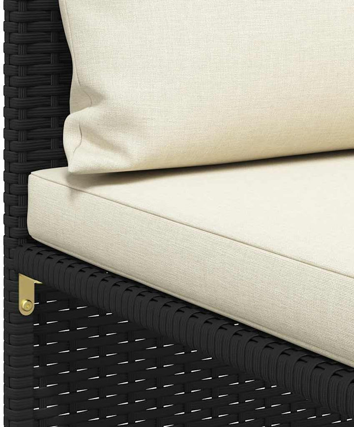vidaXL Gartensofa 4-Sitzer mit Auflagen Lounge Sofa Couch Sitzgruppe Ecksofa Mittelsofa Sitzgarnitur