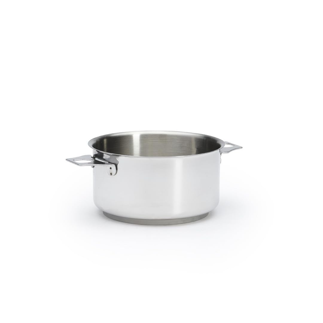 De Buyer 3491.16 Kasserolle - Bratentopf, Edelstahl, Silber, 23,4 x 0,8 x 8 cm