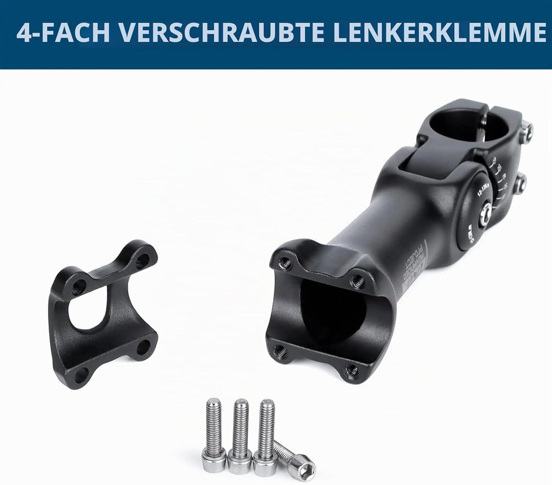 BESNIN MTB Vorbau 0-60° 31.8mm Fahrrad Vorbau verstellbar MTB 90mm/110mm/120mm/130mm Mountainbike Le