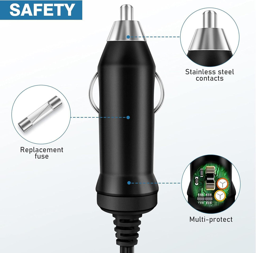 Guy-Tech Auto-Ladegerät mit 2 Ausgängen DC Adapter Kompatibel für Sylvania SDVD1037 SYLSDVD1037OB 10