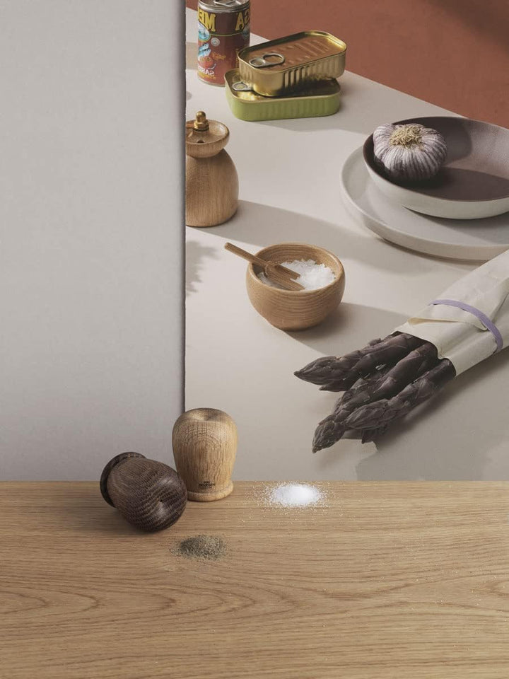 Kay Bojesen Salz- und Pfefferstreuer-Set H6 cm Menageri organische Form, Holz