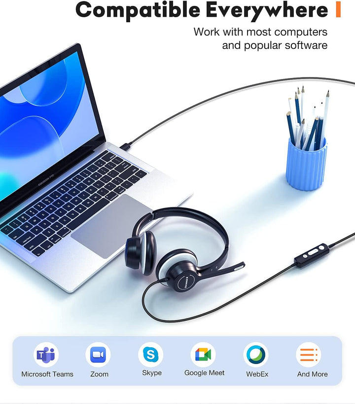USB Headset, 3,5mm verdrahtete Headsets
