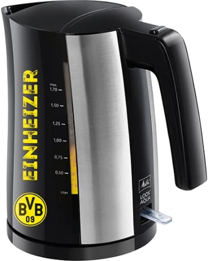 Wasserkocher - MELITTA - Look Aqua BVB Fan Edition 1026-02 BK SST, mit automatischer Endabschaltung,