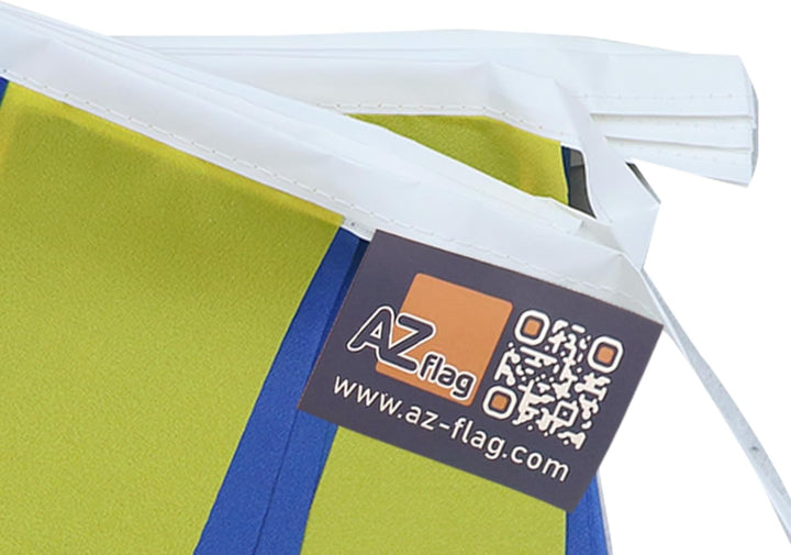AZ FLAG FAHNENKETTE Ukraine 12 Meter mit 20 flaggen 45x30cm- UKRAINISCHE Girlande Flaggenkette 30 x