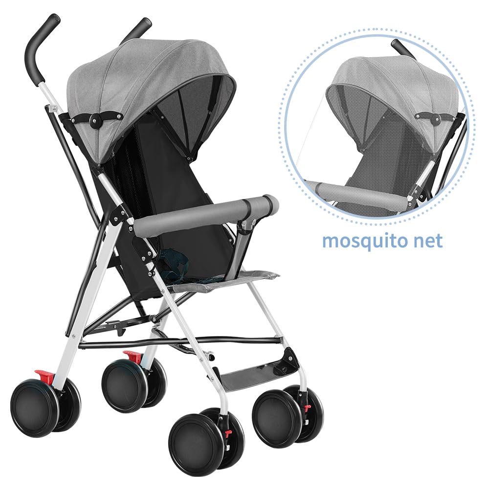 MUL-BOUTIQU Kinderwagen, Liegebuggy,Federleichter Reisebuggy 4.5 kg, Drehbare Vorderräder, für Kinde