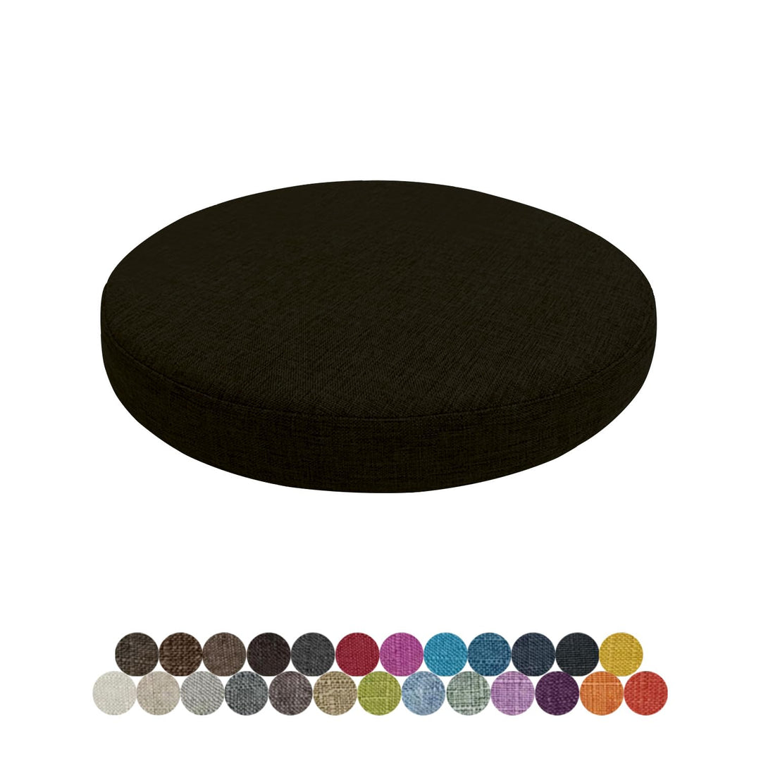 Rund Sitzkissen Stuhlkissen 30 X 30 X 3CM(1 Pieces) Leinen Sitzpolster Abnehmbares Memory Schaum Run