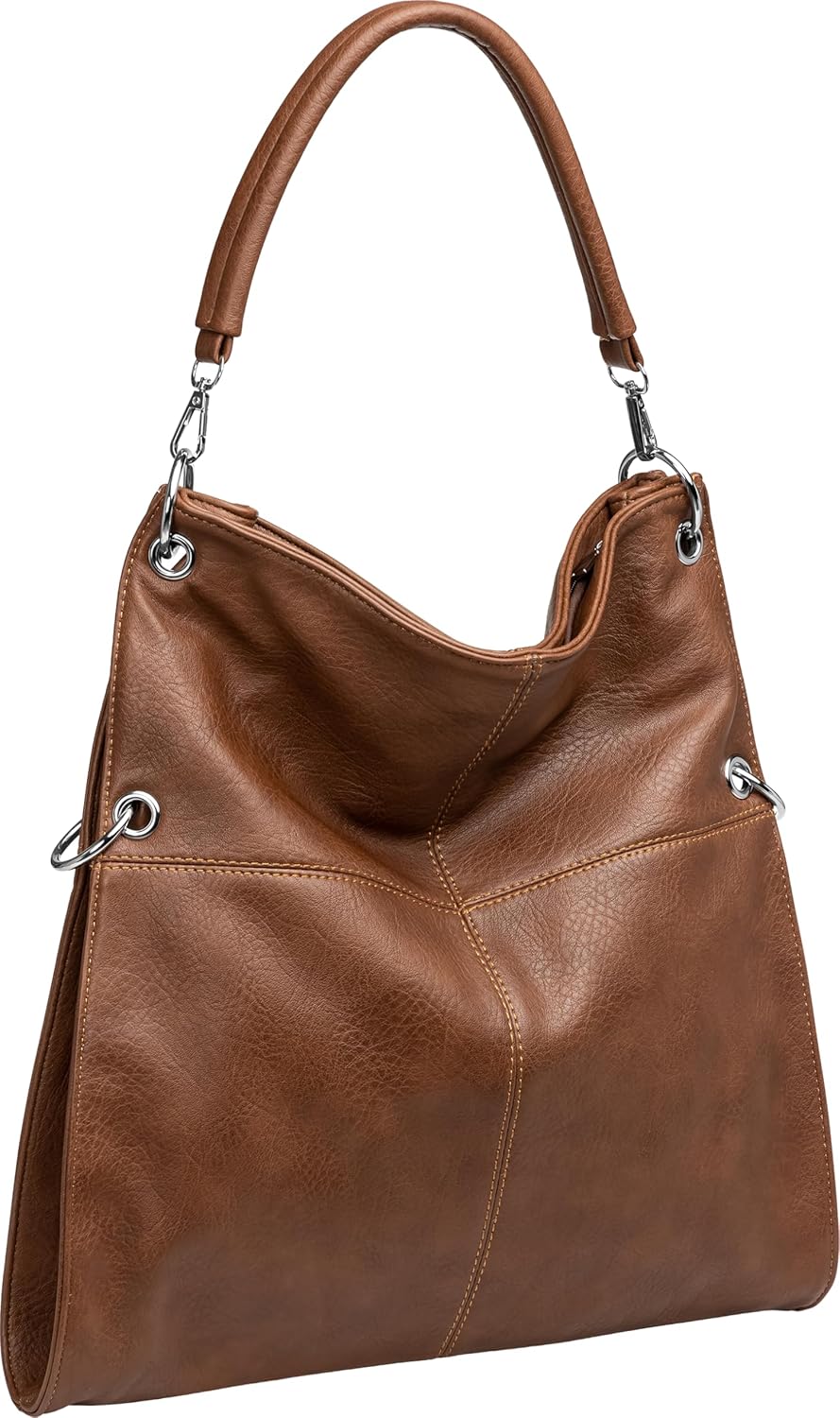 Caspar TS561 Damen Multifunktions Schultertasche Braun, Braun