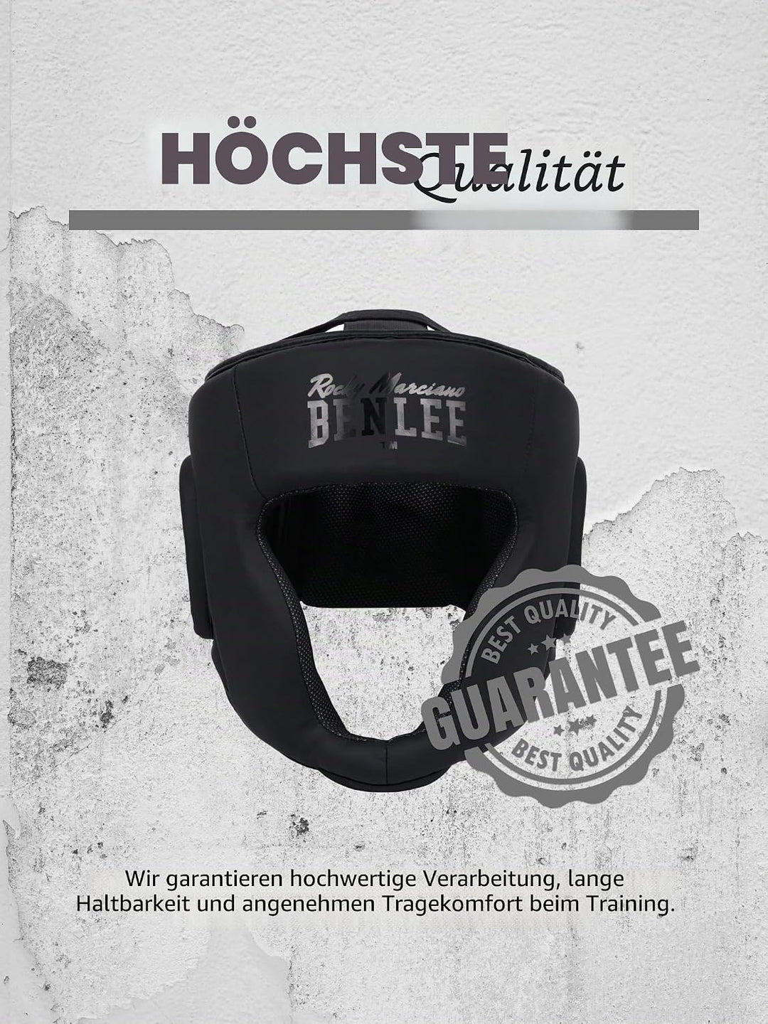 BENLEE Kopfschutz aus Kunstleder Black Label Caesar Schwarz S/M, Schwarz S/M