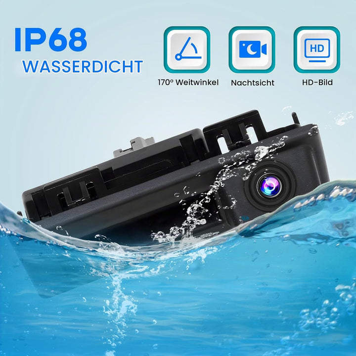 Hikity 1080P AHD Rückfahrkamera für VW Touran Passat Touareg Tiguan Auto Rückfahrkamera 170° Weitwin