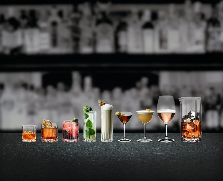 Riedel 5417/57 Getränkespezifische Rocks & Highball Glaswaren, Glas, durchsichtig 4 Felsen und 4 Hig