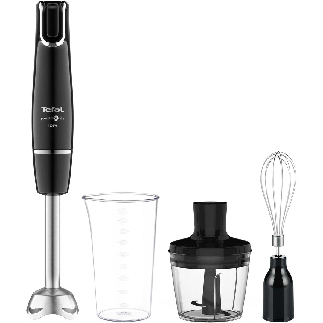 Tefal InfinyForce 3 in 1 HB943838 Stabmixer, 1000 W, 0.8 l, Schwarz