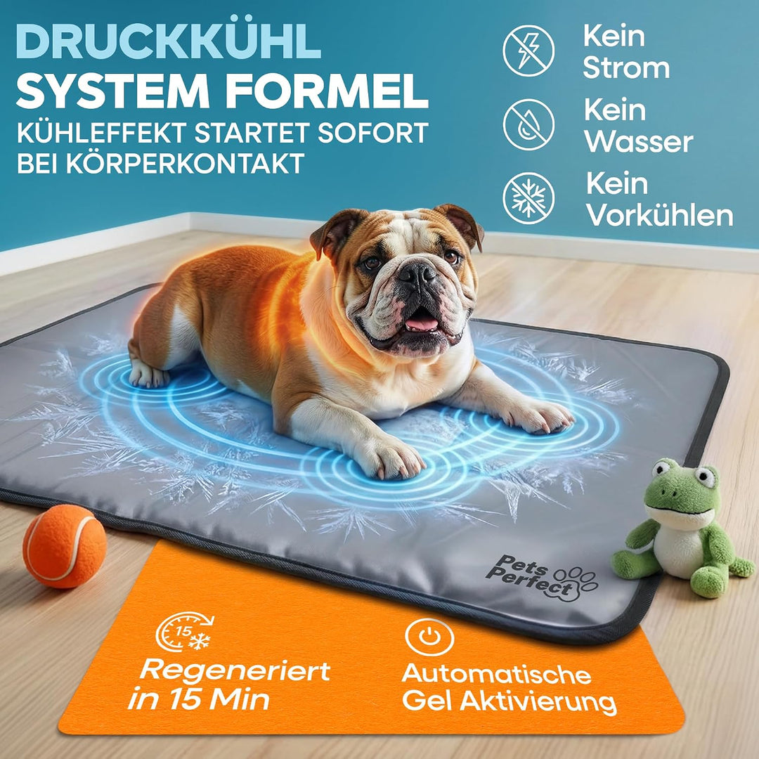 Kühlmatte für Hunde selbstkühlend - Hunde Kühlmatte mit 100% ungiftigem ThermoSchutz Gel - Kühlmatte