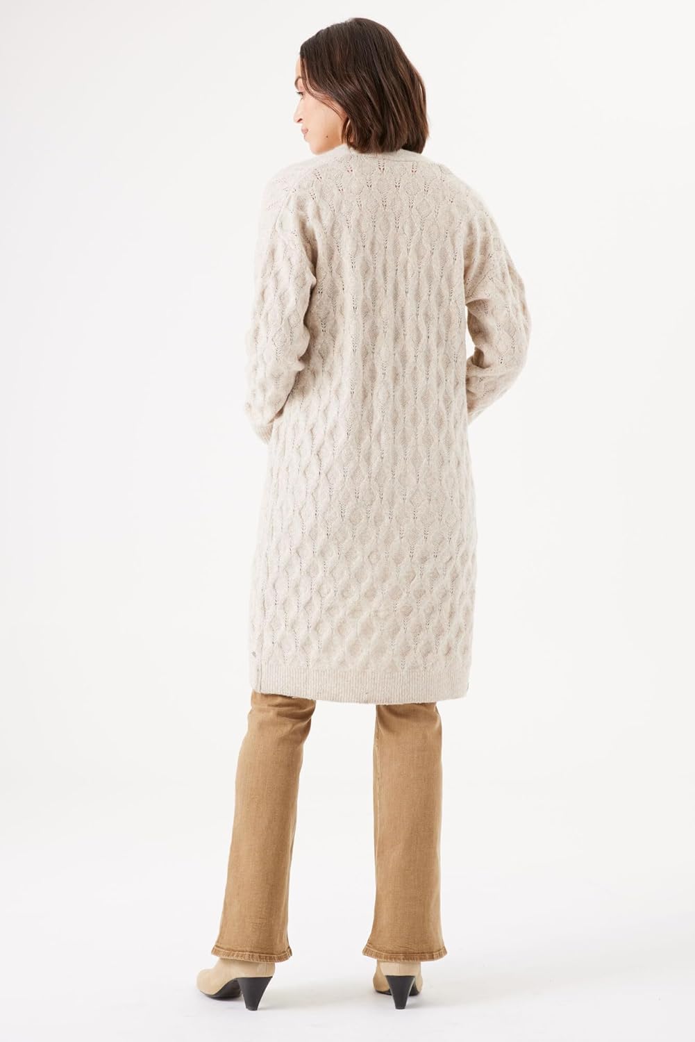 GARCIA Damen StrickjackeI30052-2542-XS M Sand Melee, M Sand Melee