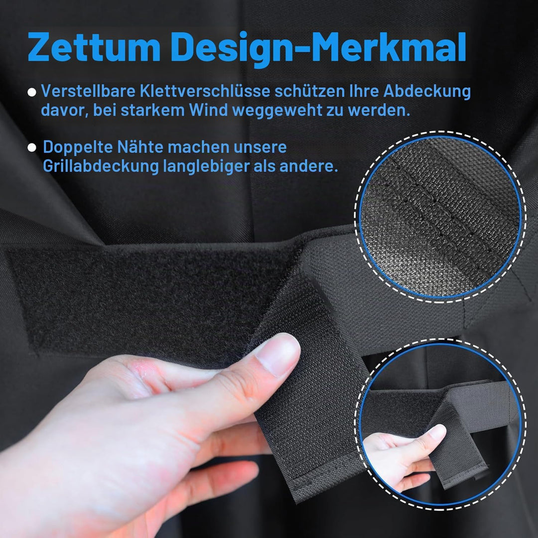 Zettum Grillabdeckung für Weber Q1000/Q2000 Serie, Grill Abdeckung für 7113 Grill Heavy Duty&amp;Wasserd