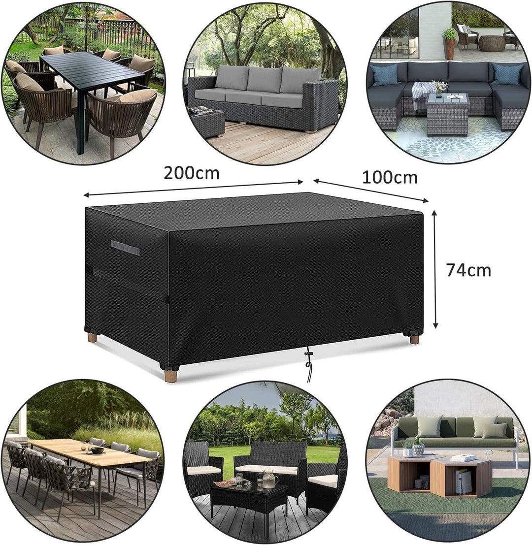 MEELOTOP Abdeckung für Gartenmöbel, Abdeckplane Gartenmöbel Verbessertes Schwerlast 420D Oxford Gewe