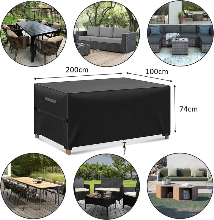 MEELOTOP Abdeckung für Gartenmöbel, Abdeckplane Gartenmöbel Verbessertes Schwerlast 420D Oxford Gewe