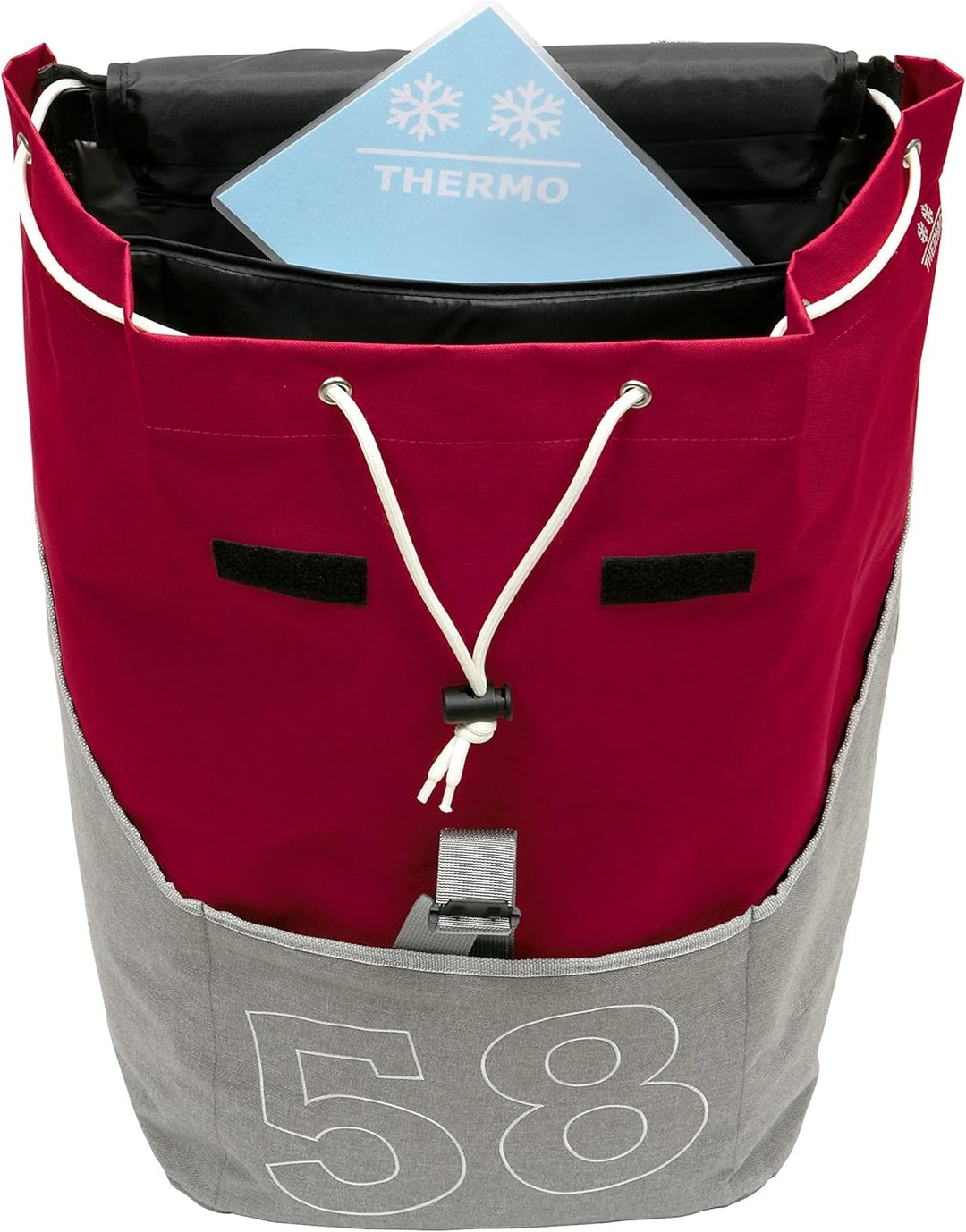 Andersen Shopper Tasche Filip 46 Liter rot und mit integriertem Thermofach 16 Liter