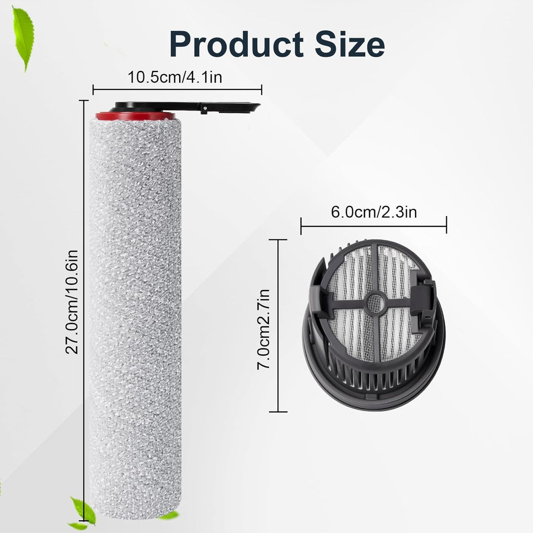 Bürstenrolle Filter Ersatzteile für Mova M50 Ultra / X4 Pro / X4 Plus Staubsauger Roboter, 2 Rollenb