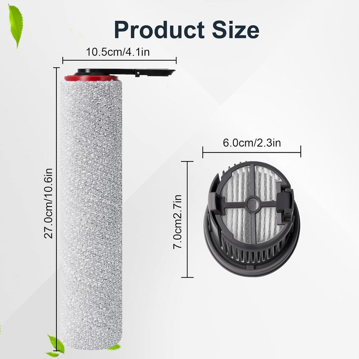 Bürstenrolle Filter Ersatzteile für Mova M50 Ultra / X4 Pro / X4 Plus Staubsauger Roboter, 2 Rollenb