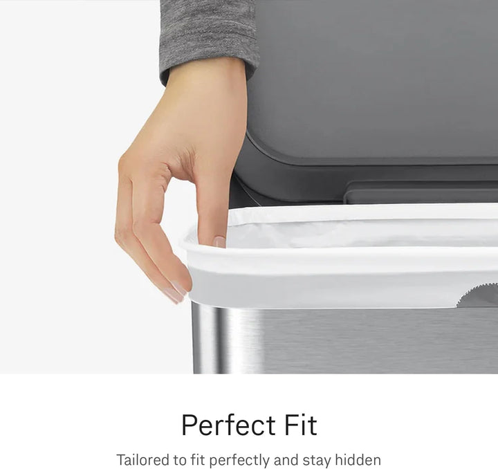 simplehuman Code P Müllbeutel mit Kordelzug in Spenderpackungen, 20 Stück (5 Stück), 50–60 Liter, We
