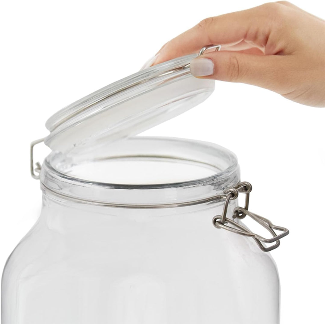 SPRINGLANE Glas Getränkespender 5 L Greta mit Edelstahl-Zapfhahn & Ständer aus Eichenholz, Limonaden