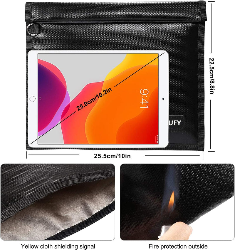Faraday Tasche für Handys, Hodufy Tablet Tasche, Signal Isolation Feuerfester Schild Käfig Tracking,