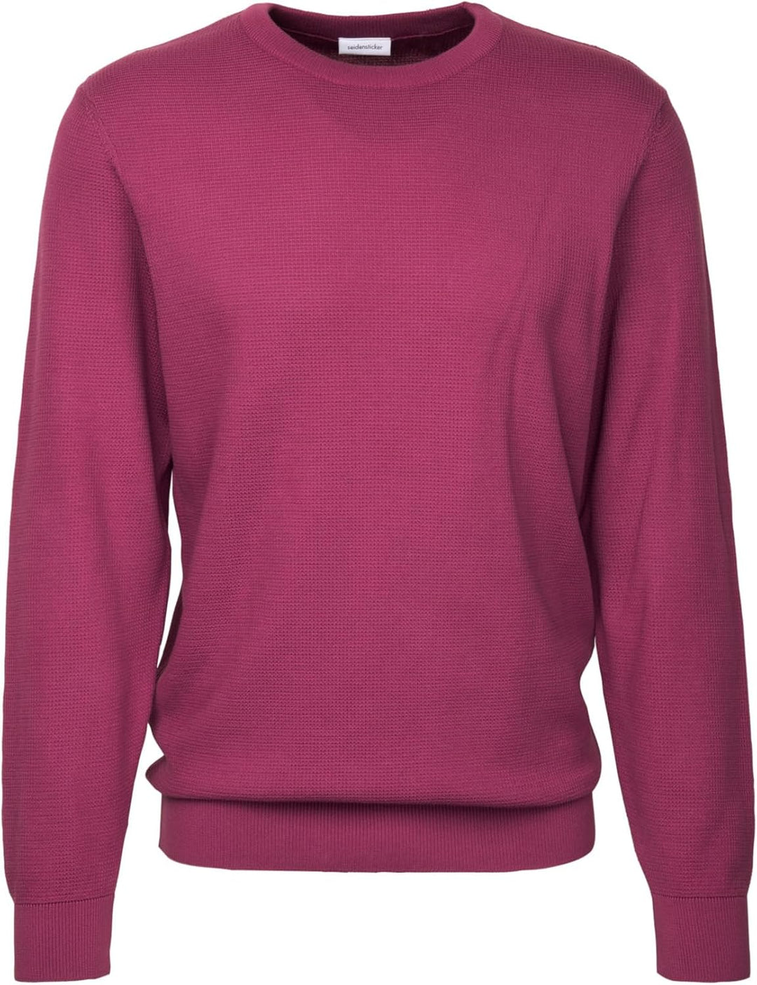 Seidensticker Herren Pullover - Regular Fit - Rundhalsausschnitt - Langarm - 100% Baumwolle M Rot, M