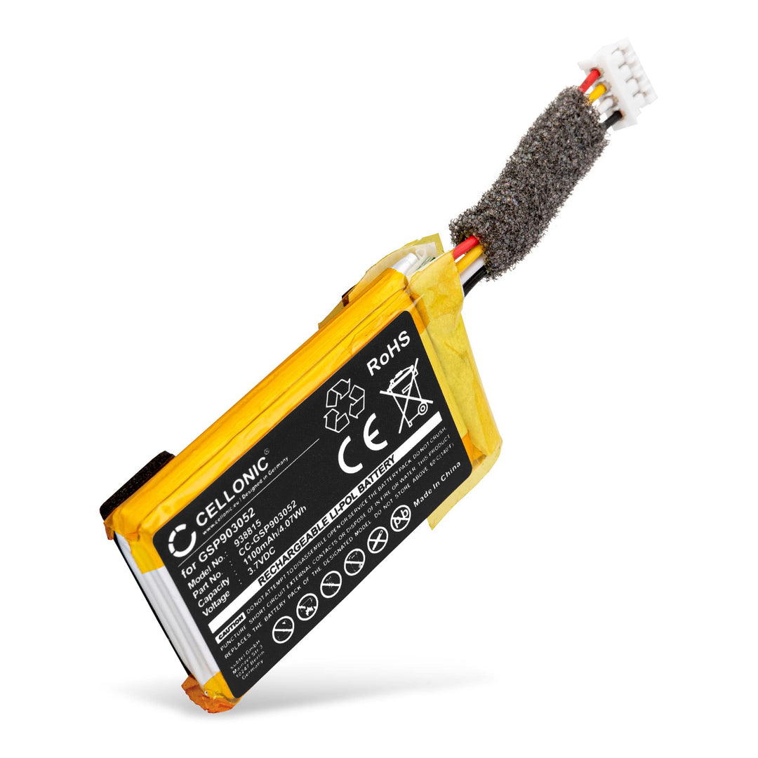 CELLONIC, Lautsprecherakku kompatibel mit JBL Clip 4 (1100mAh, 3.7V) Ersatzakku GSP903052