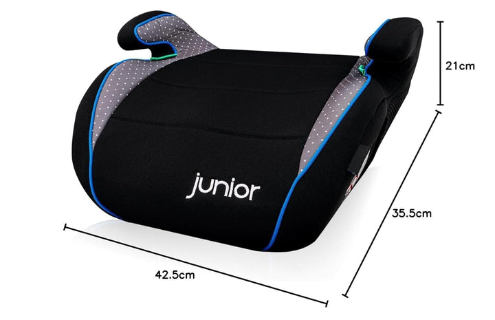 2er SET Sitzerhöhung für Kinder zwischen 125 cm und 150 cm (SCHWARZ/GRAU/BLAU)