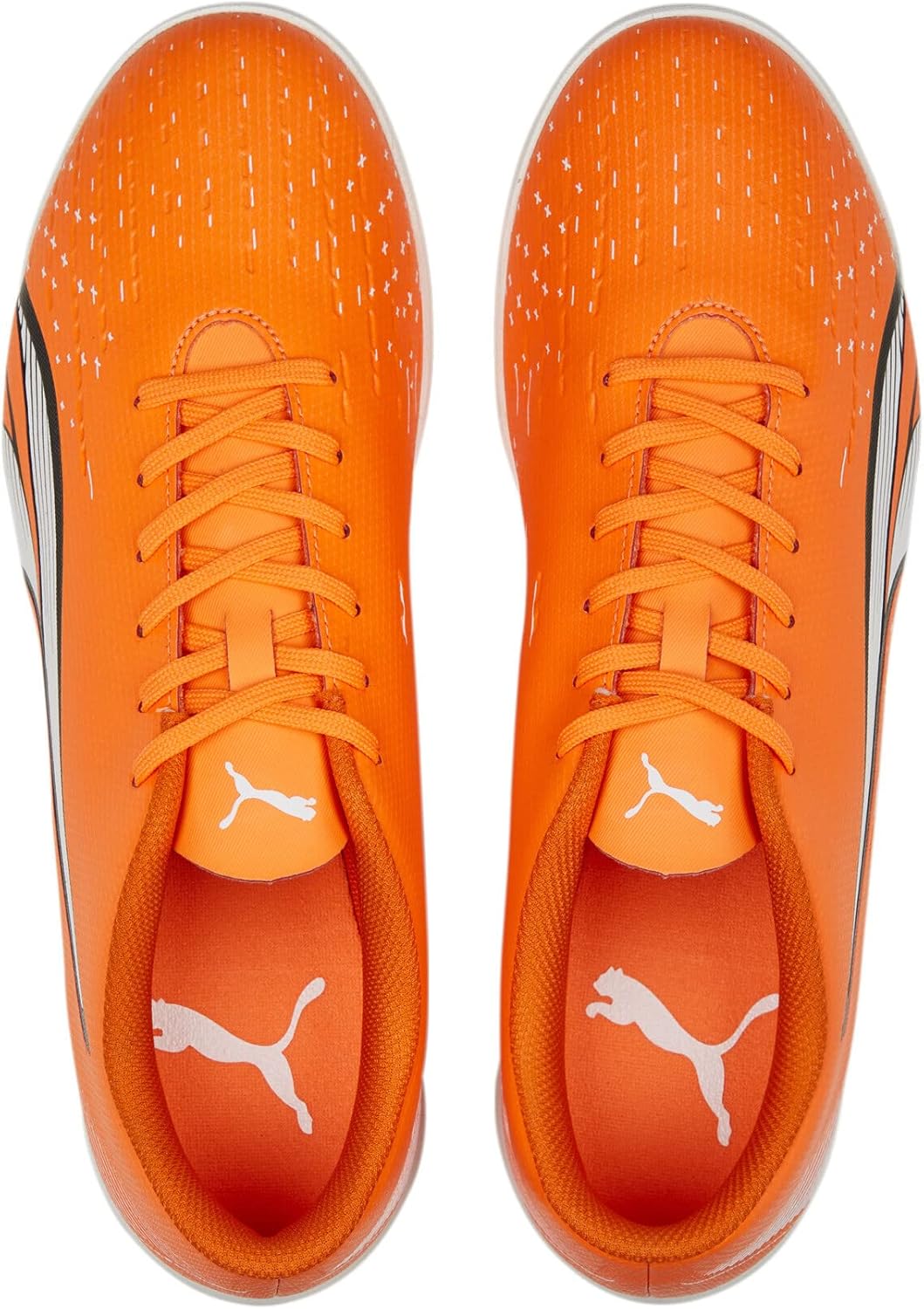 PUMA Herren Ultra Play It Fussballschuh 40.5 EU Ultra Orange Puma White Blue Glimmer, 40.5 EU Ultra