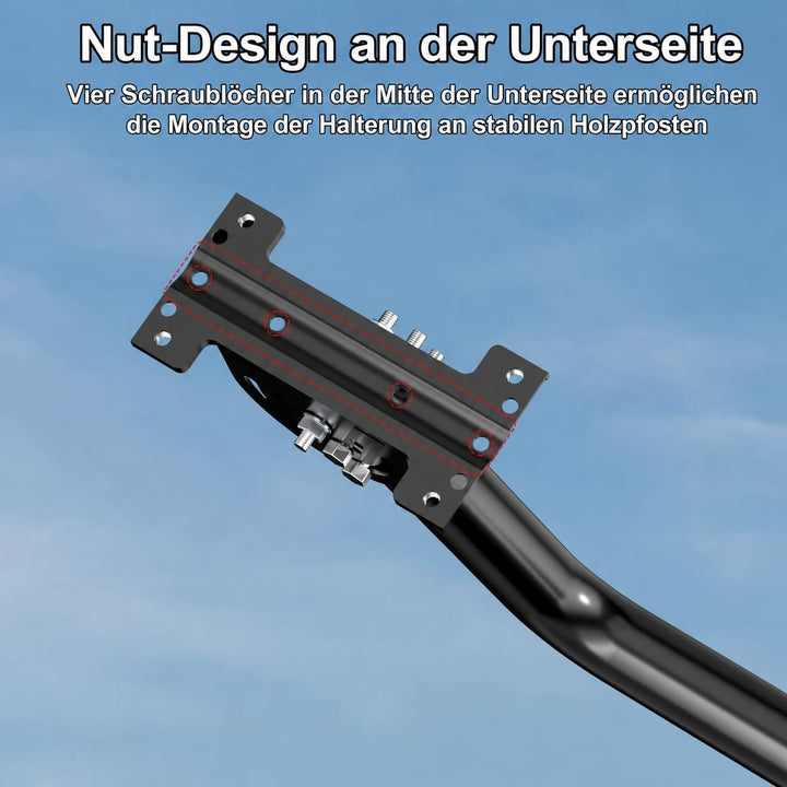 Universeller Antennenmast für Fernseh-, Satelliten-, Radio- und WLAN-Antennen - Verstellbarer Stände