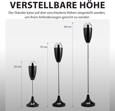 CO-Z Standaschenbecher Edelstahl Aschenbecher mit Deckel für Drinnen Höhenverstellbar Stand Aschenbe