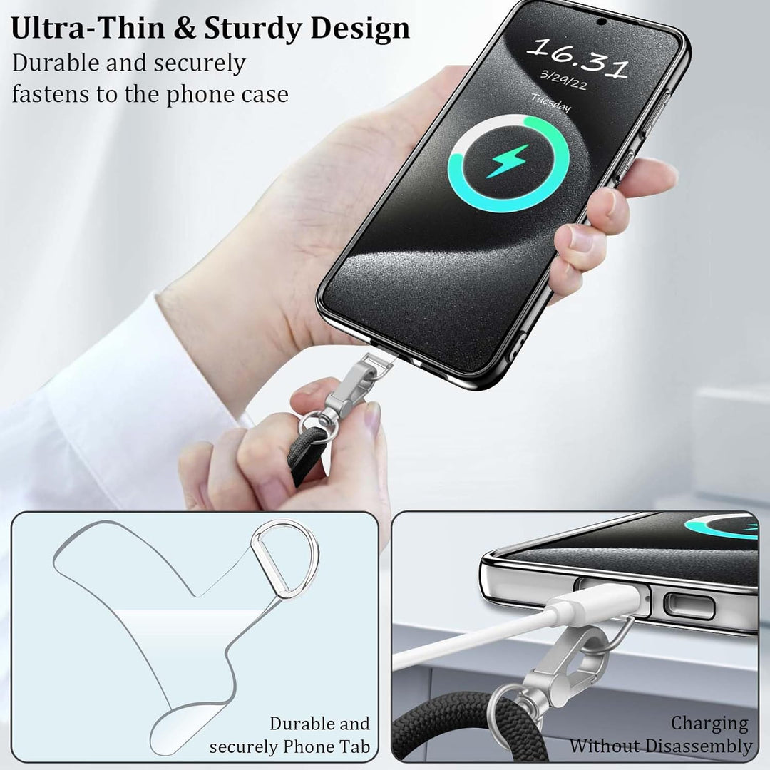 HandyHülle für Honor 400 Lite Hülle mit Band,[Mit Abnehmbarem Handykette] Transparente Silikon Stoss