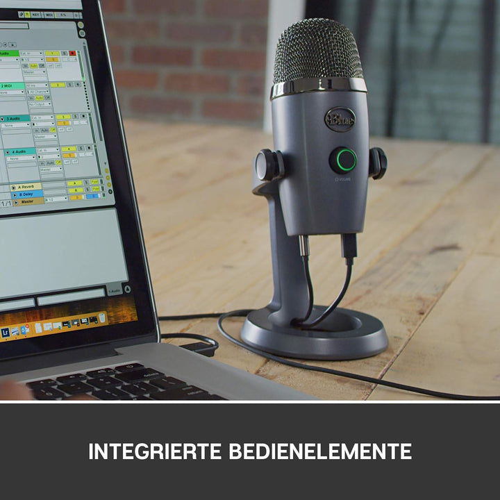 Blue Microphones Yeti Nano Premium USB-Kondensatormikrofon, Mit Blue VO!CE Vocal Effekten, Kompakte