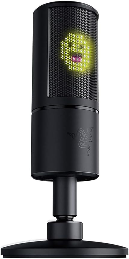 Razer Seiren Emote - USB Kondensator-Mikrofon für Streaming mit Emoticon Display (8-Bit-LED-Display,